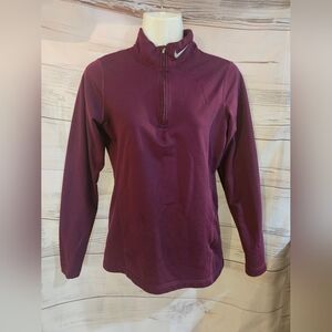 Women's Nike Dri-Fit Quarter-Zip Pullover, M, Purple